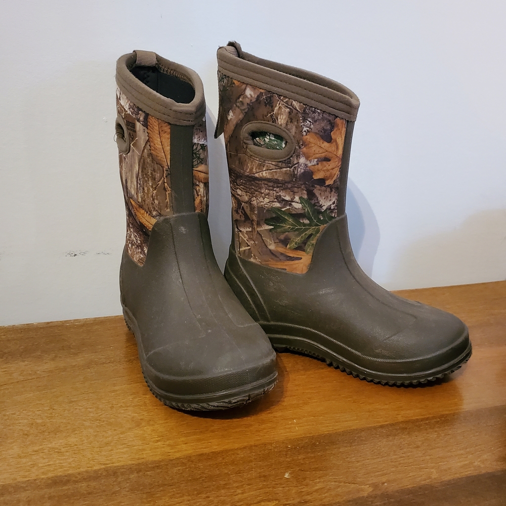 Kids' Camouflage Waterproof Boots